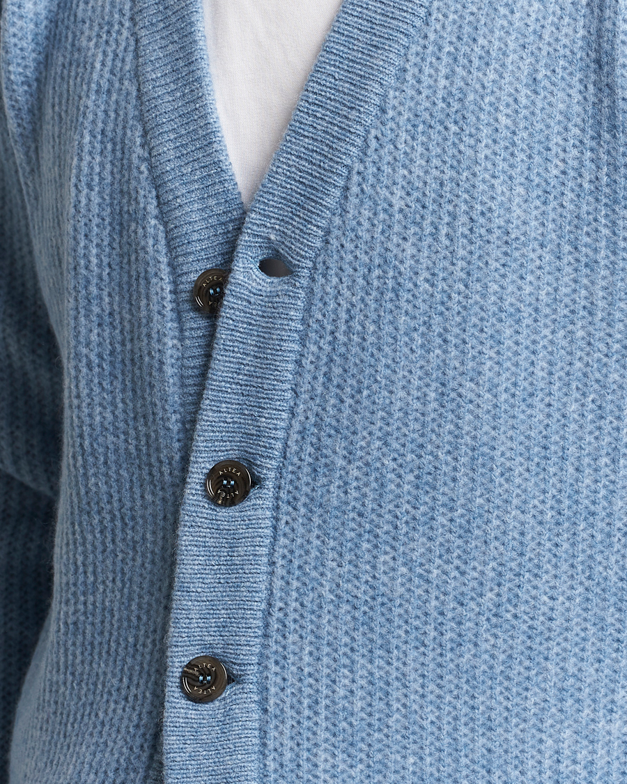 Herre | Gensere | Altea | Soft Rib Stich Cardigan Light Blue
