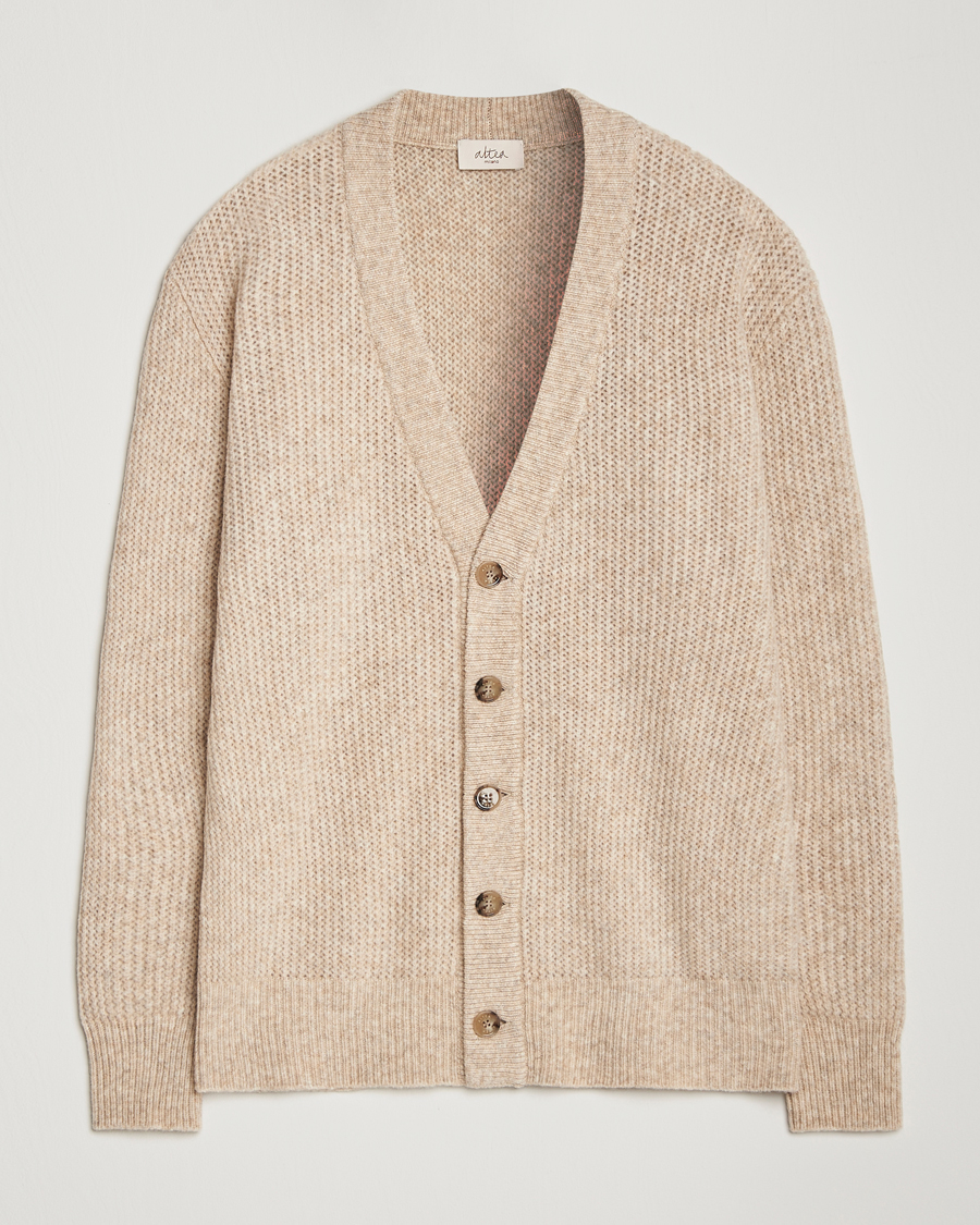 Herre | Gensere | Altea | Soft Rib Stich Cardigan Cream