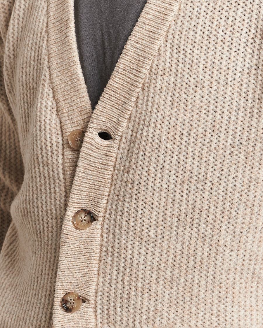 Herre | Gensere | Altea | Soft Rib Stich Cardigan Cream