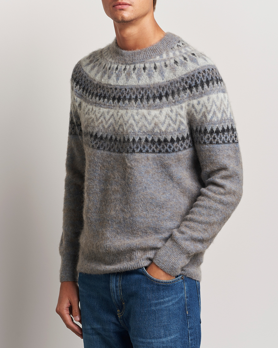 Herre | Gensere | Altea | Wool/Cashmere Norwegian Sweater Grey