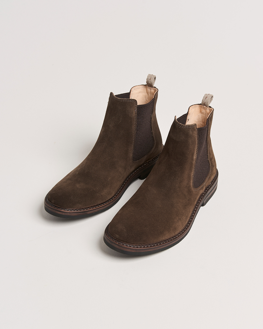 Herre | Astorflex Bitflex Dainite Chelsea Boot Dark Brown Suede | Astorflex | Bitflex Dainite Chelsea Boot Dark Brown Suede