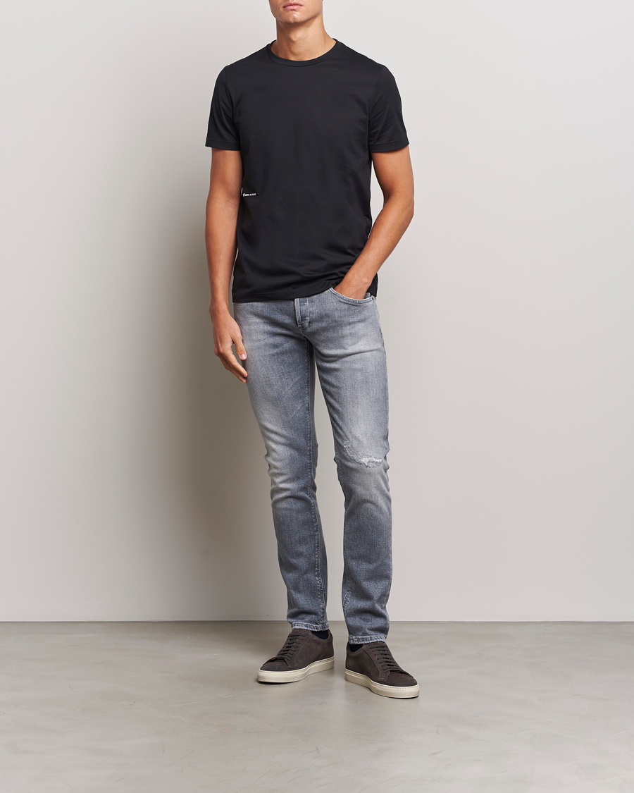 Herre | Jeans | Dondup | George Light Distressed Jeans Light Grey