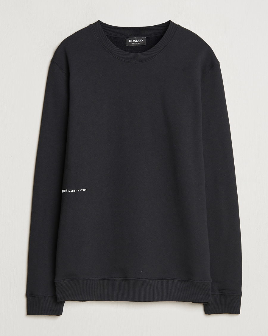 Herre | Gensere | Dondup | Logo Crew Neck Sweatshirt Black