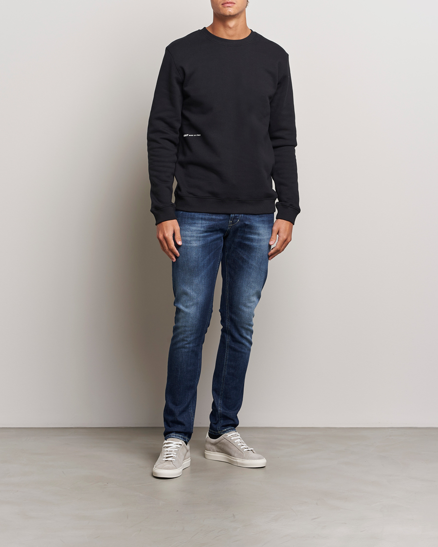 Herre | Gensere | Dondup | Logo Crew Neck Sweatshirt Black
