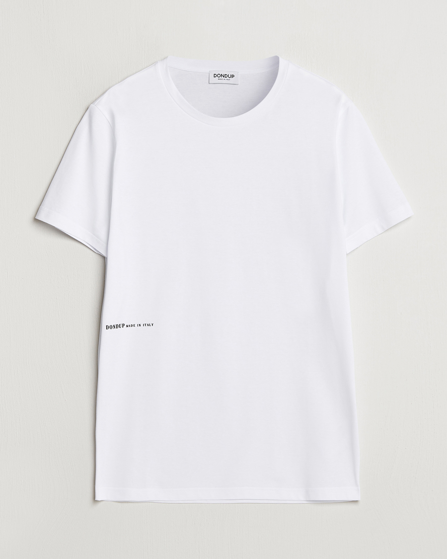 Herre | T-Shirts | Dondup | Logo Crew Neck T-Shirt White