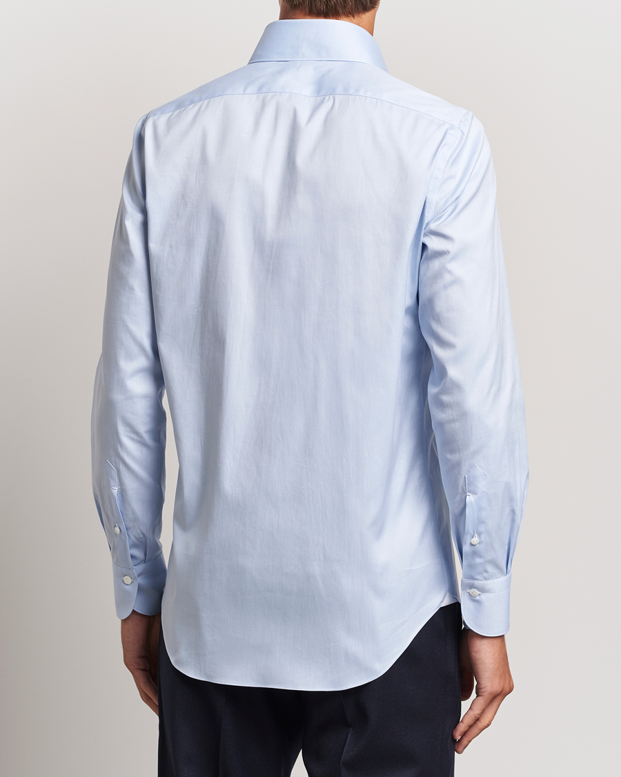 Herre | Skjorter | Finamore Napoli | Milano Slim Oxford Button Down Shirt Light Blue