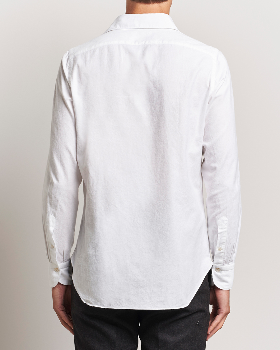Herre | Skjorter | Finamore Napoli | Gaeta Flannel Shirt White