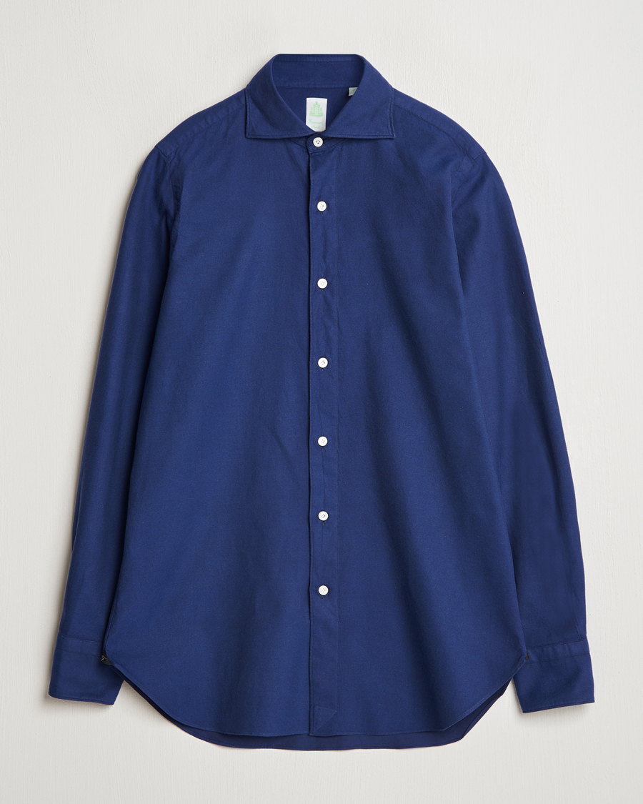 Herre | Skjorter | Finamore Napoli | Gaeta Flannel Shirt Navy