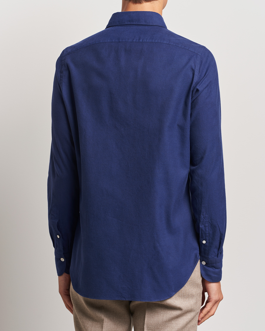 Herre | Skjorter | Finamore Napoli | Gaeta Flannel Shirt Navy