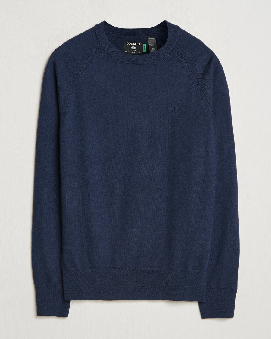 Herre | Gensere | Dockers | Washable Merino Crewneck Navy Blazer