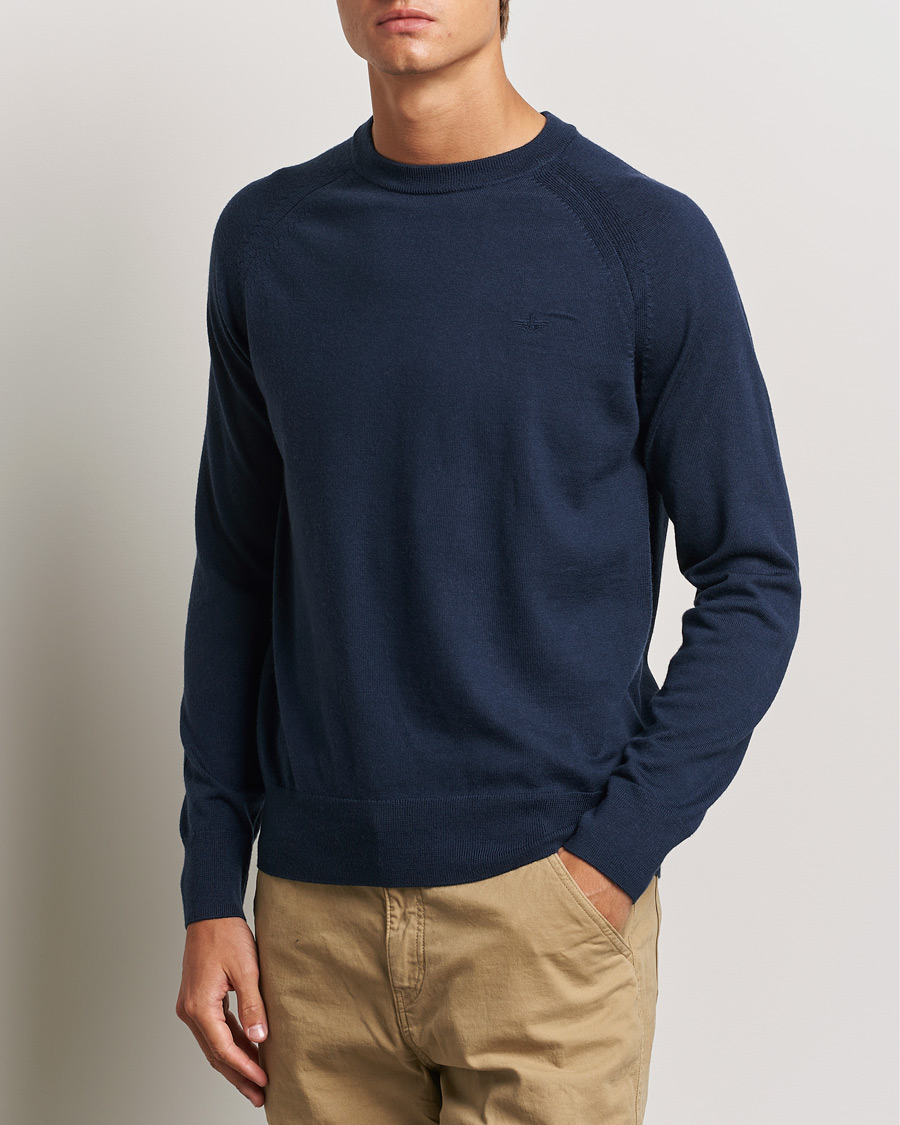 Herre | Gensere | Dockers | Washable Merino Crewneck Navy Blazer