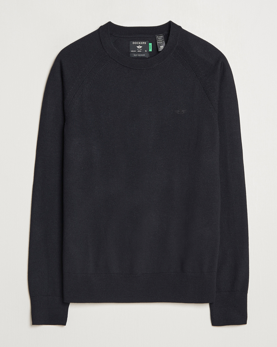 Herre | Gensere | Dockers | Washable Merino Crewneck Black