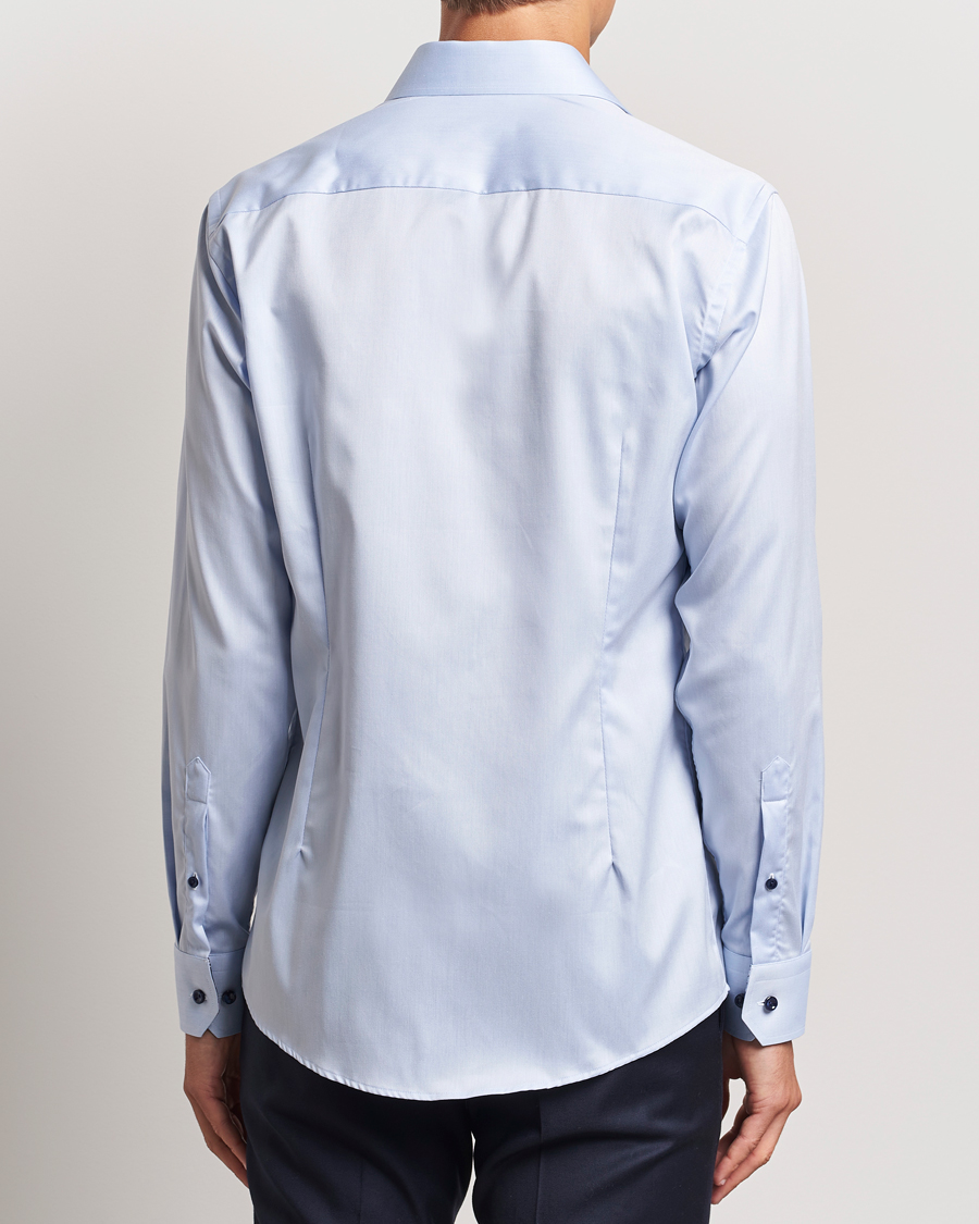 Herre | Skjorter | Eton | Slim Fit Signature Twill Contrast Shirt Blue