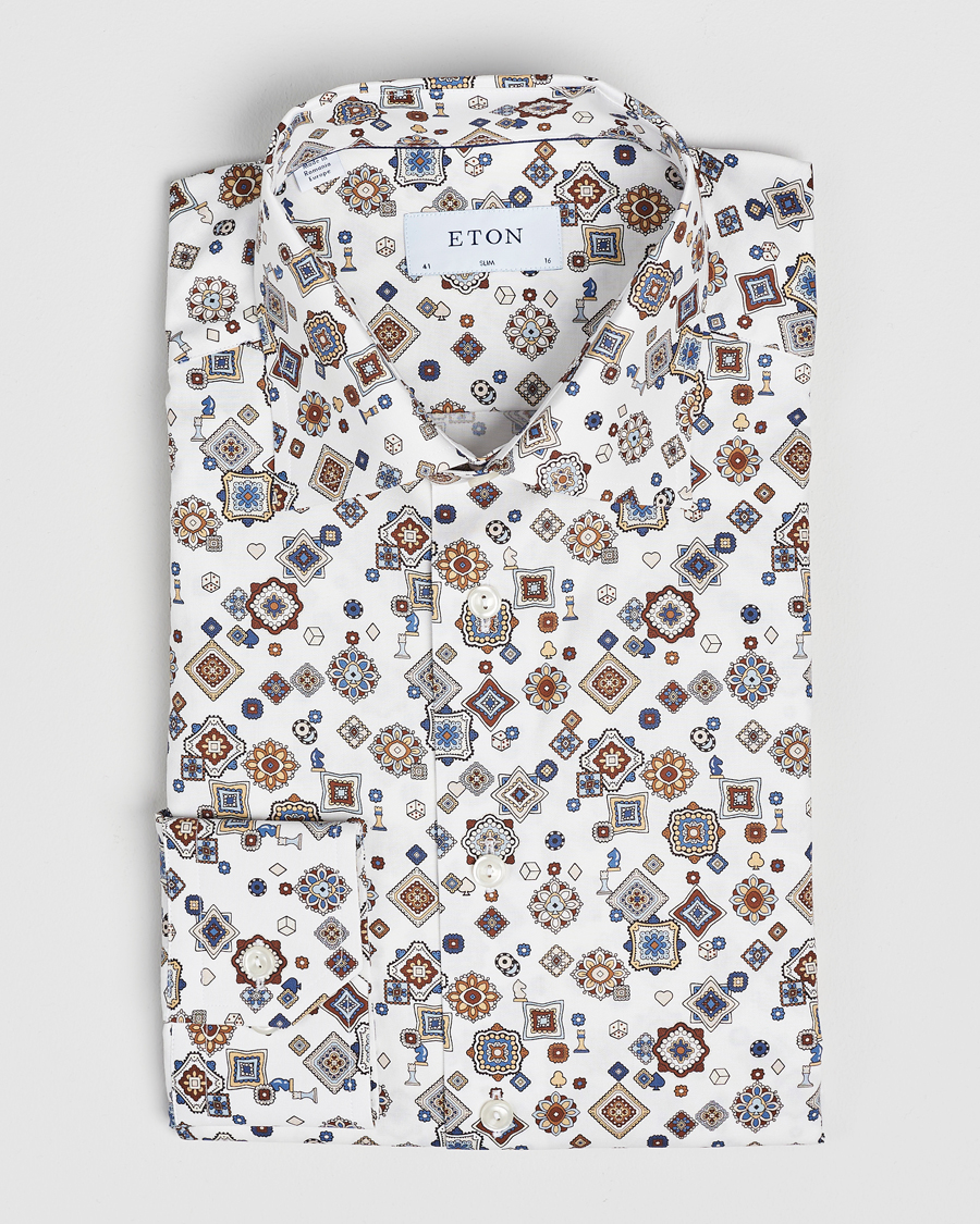 Herre | Skjorter | Eton | Slim Fit Signature Twill Printed Shirt Multi