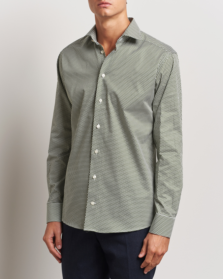 Herre | Skjorter | Eton | Slim Fit Signature Twill Printed Shirt Green
