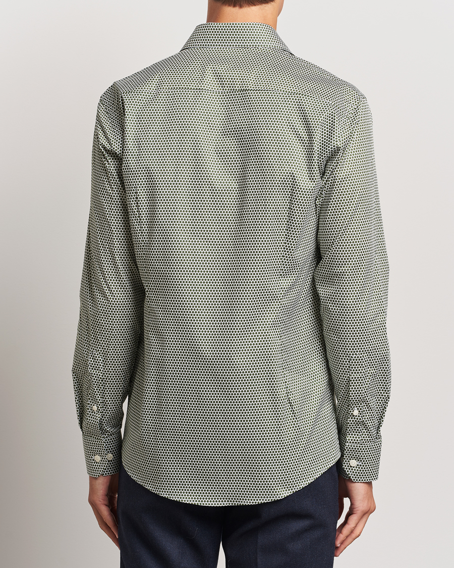 Herre | Skjorter | Eton | Slim Fit Signature Twill Printed Shirt Green