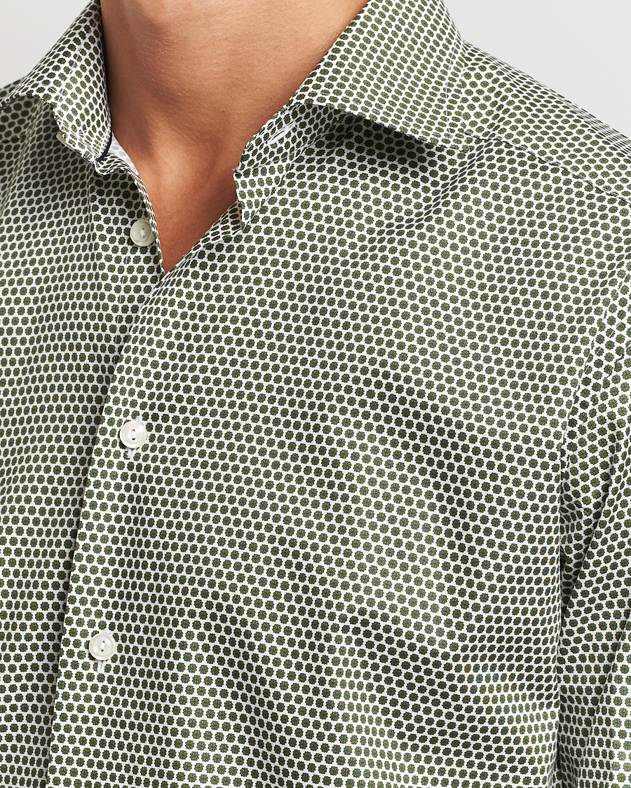Herre | Skjorter | Eton | Slim Fit Signature Twill Printed Shirt Green