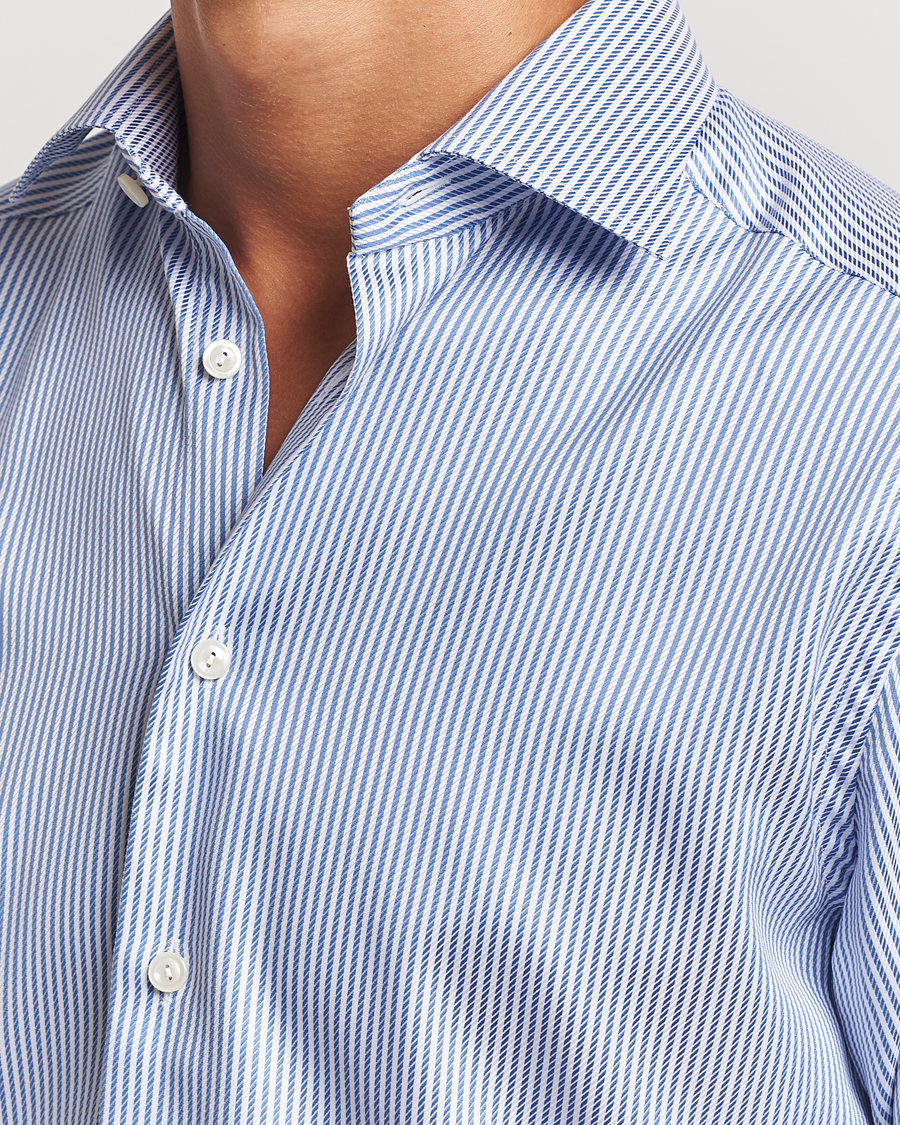 Herre | Skjorter | Eton | Slim Fit Signature Twill Striped Shirt Blue/White