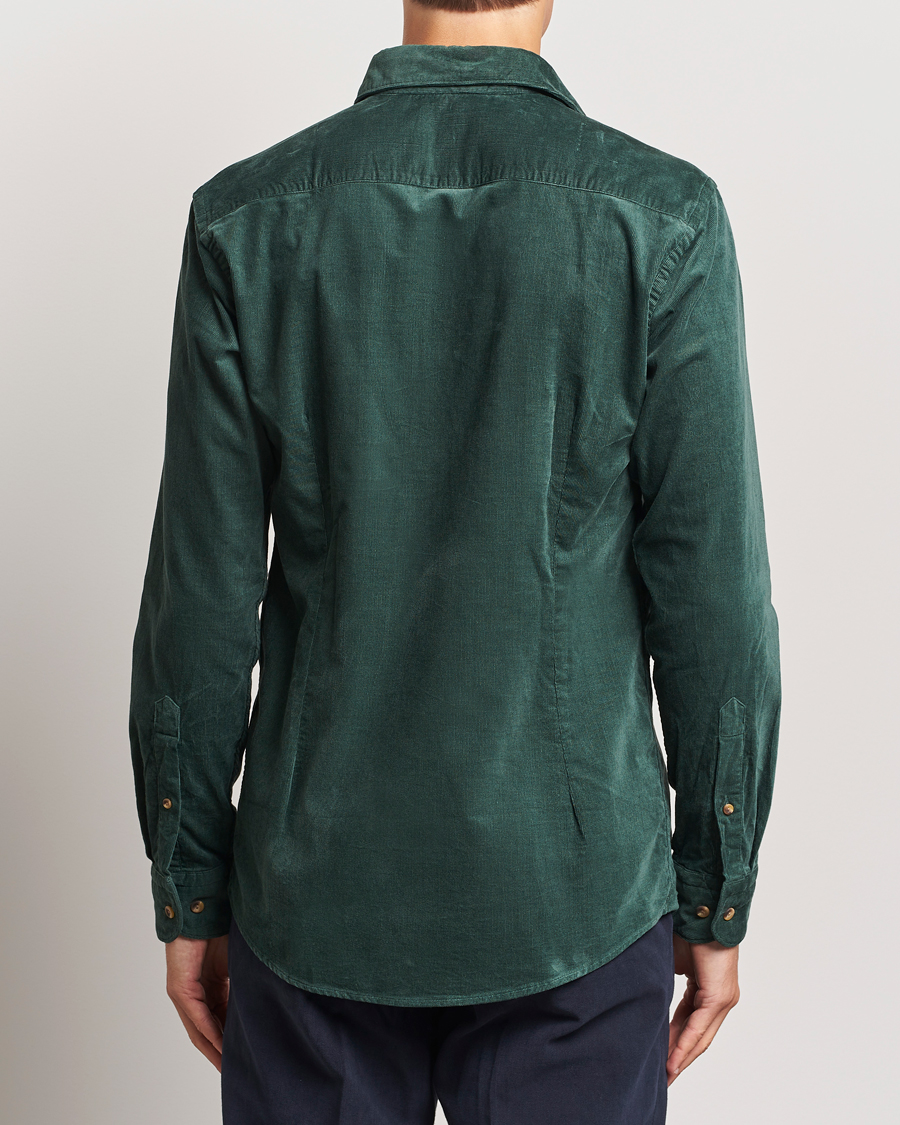 Herre | Skjorter | Eton | Slim Fit Fine Wale Corduroy Shirt Dark Green