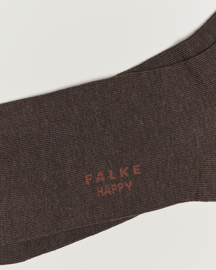 Herre | Undertøy | Falke | Happy 2-Pack Cotton Socks Dark Brown