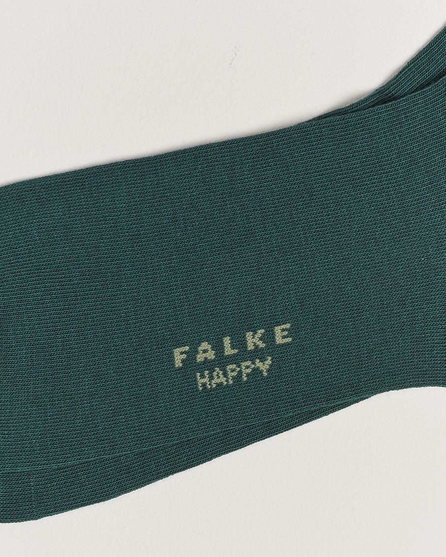 Herre | Undertøy | Falke | Happy 2-Pack Cotton Socks Hunter Green