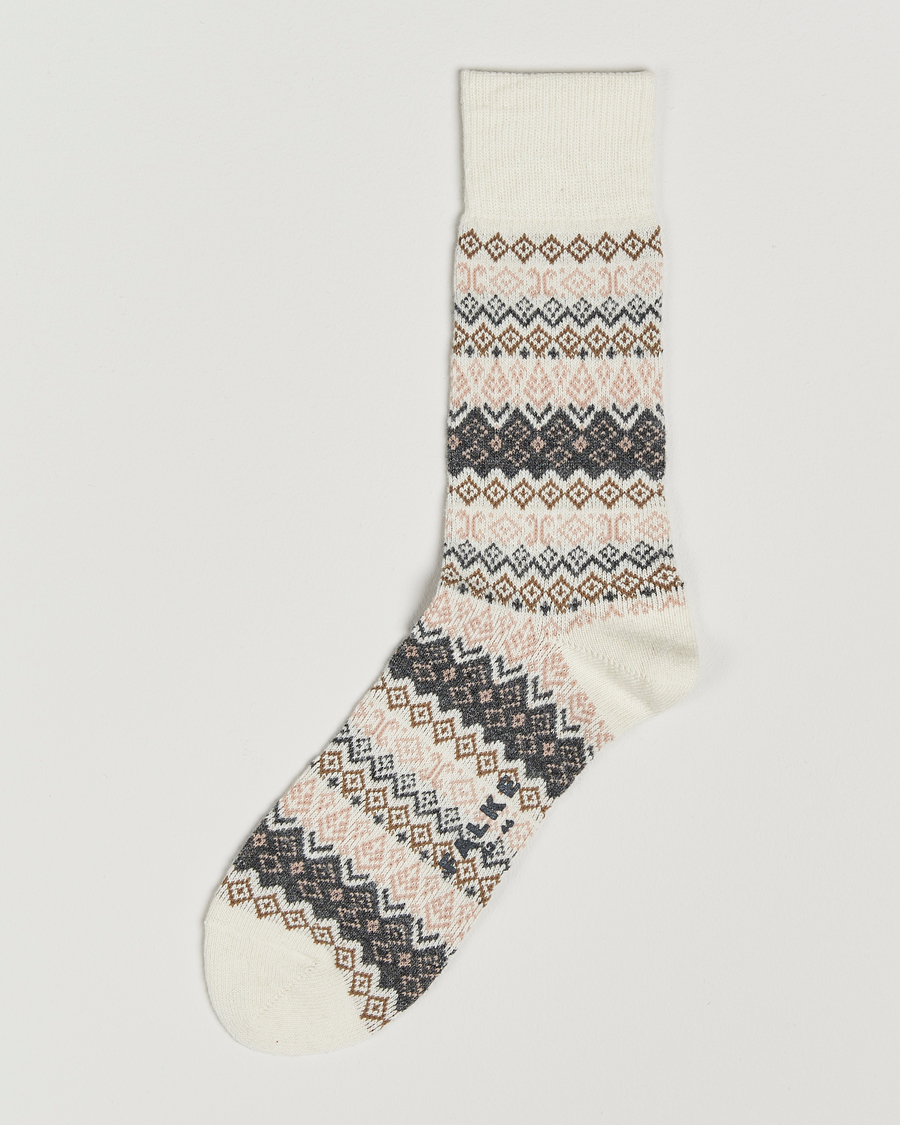 Herre | Undertøy | Falke | Aspen Fairisle Socks Off White