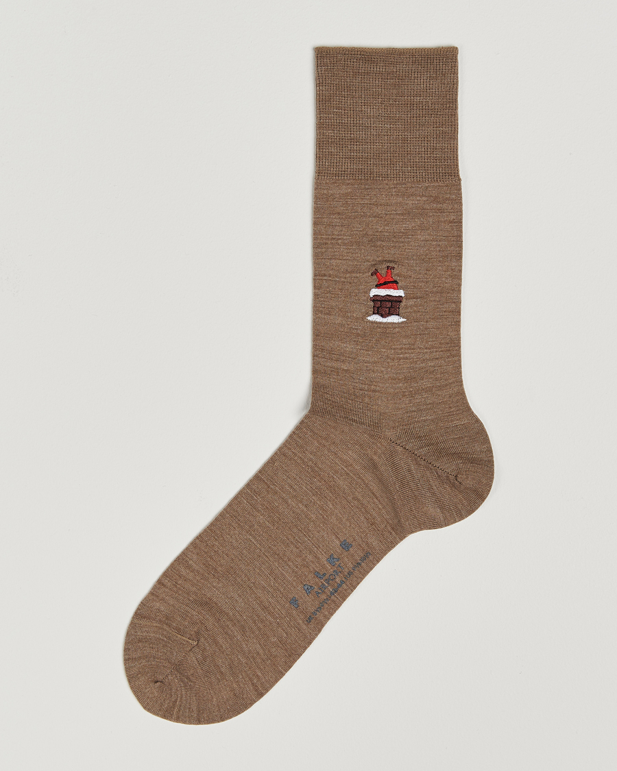 Herre | Undertøy | Falke | Airport Santa Socks Nutmeg Melange