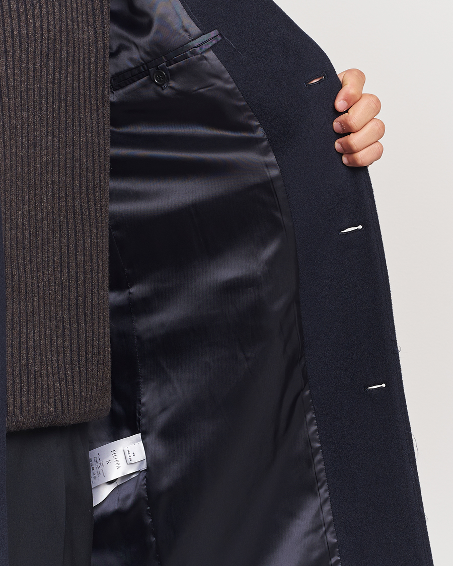 Herre | Jakker | Filippa K | Relaxed Wool Coat Navy
