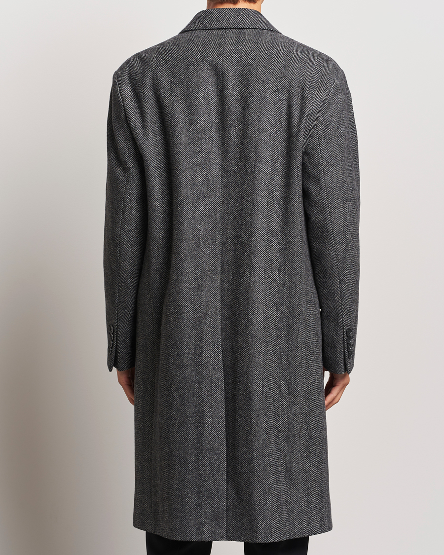 Herre | Jakker | Filippa K | Relaxed Wool Coat Grey Herringbone
