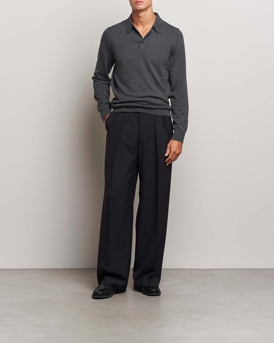 Herre | Bukser | Filippa K | Wide Wool Trousers Black