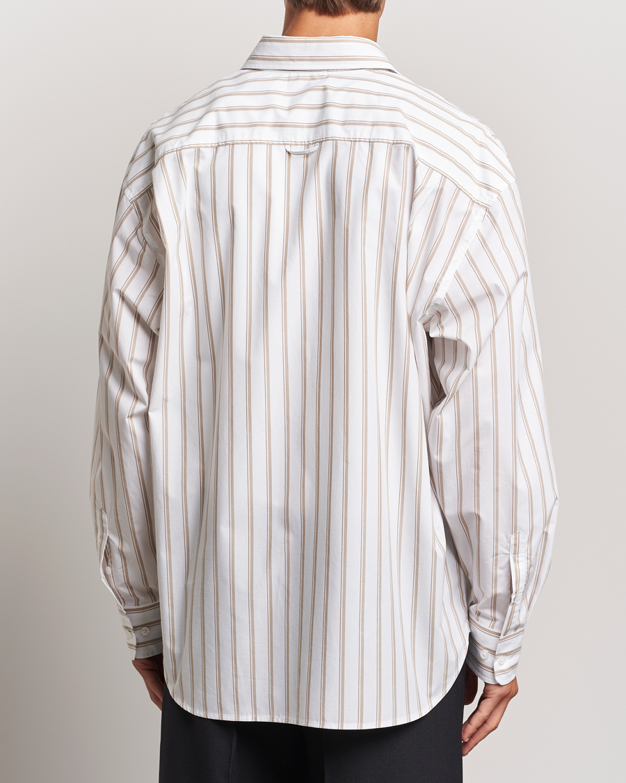 Herre | Skjorter | Filippa K | Classic Relaxed Striped Shirt Light Brown/Canvas Beige