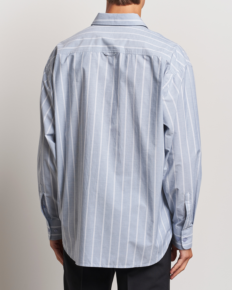 Herre | Skjorter | Filippa K | Striped Cotton Poplin Shirt Blue/White