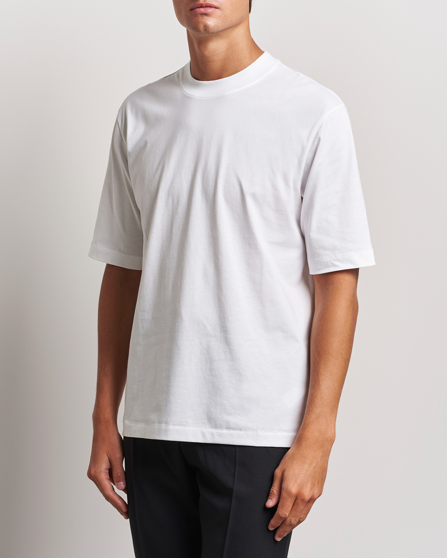 Herre | T-Shirts | Filippa K | Mock Neck T-Shirt White