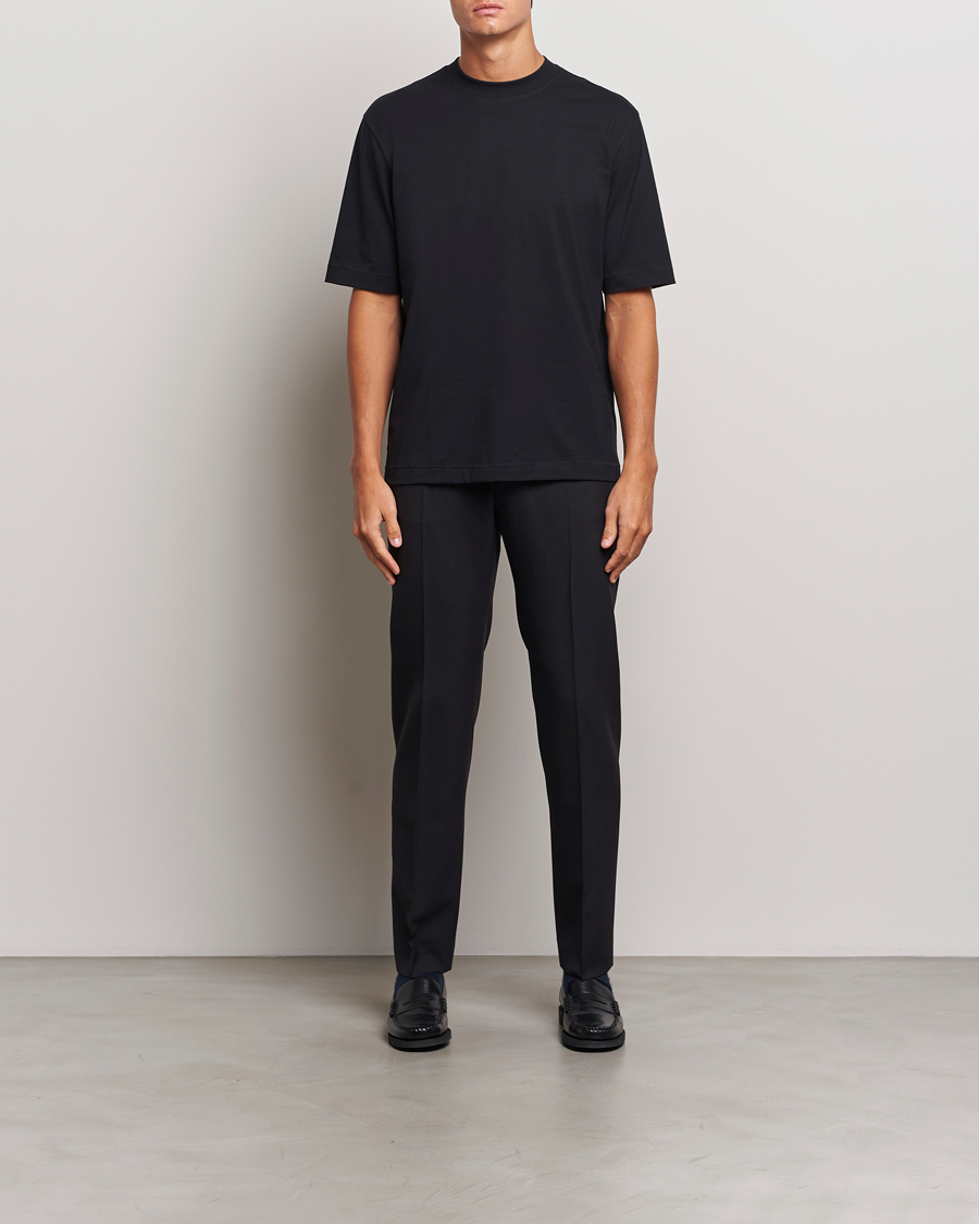 Herre | T-Shirts | Filippa K | Mock Neck T-Shirt Black