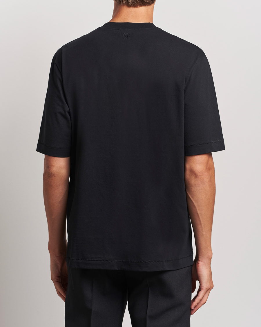Herre | T-Shirts | Filippa K | Mock Neck T-Shirt Black