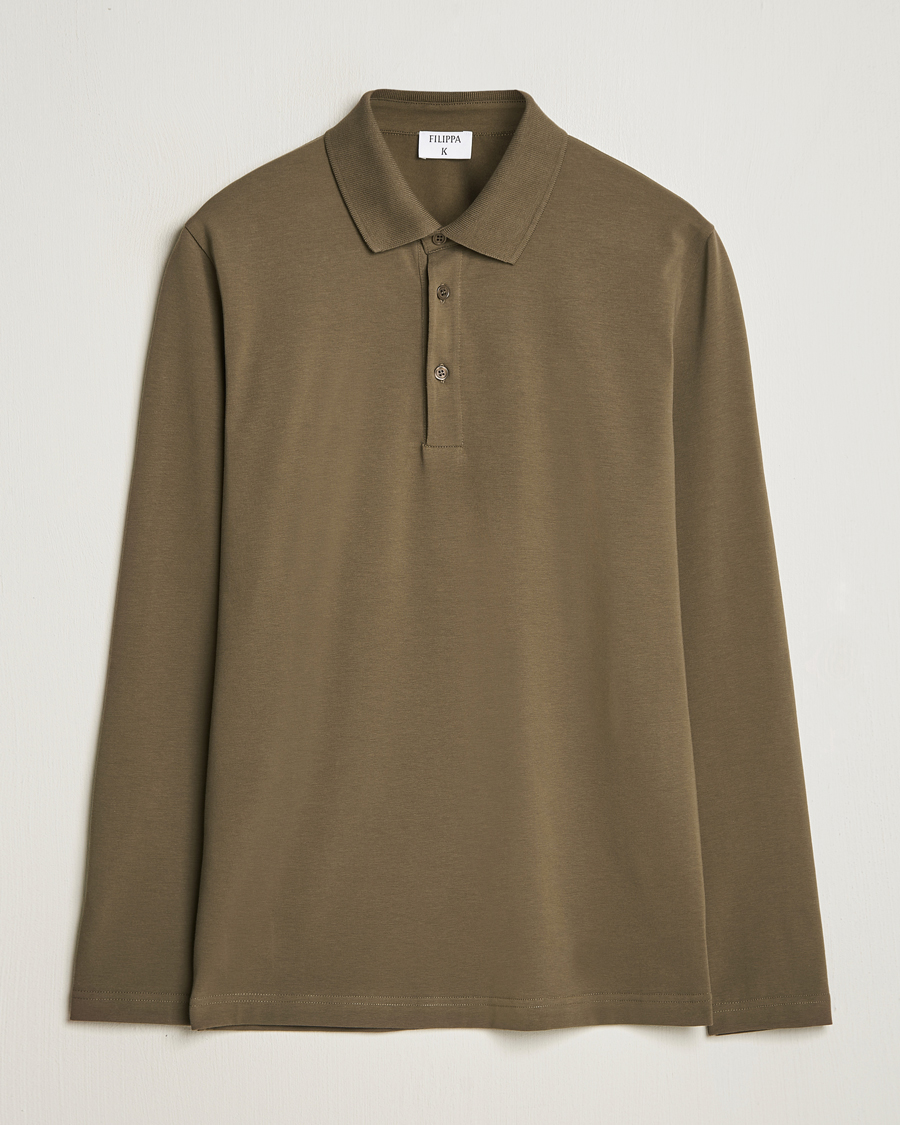 Herre | Gensere | Filippa K | Luke Lycra Poloshirt Dark Sage