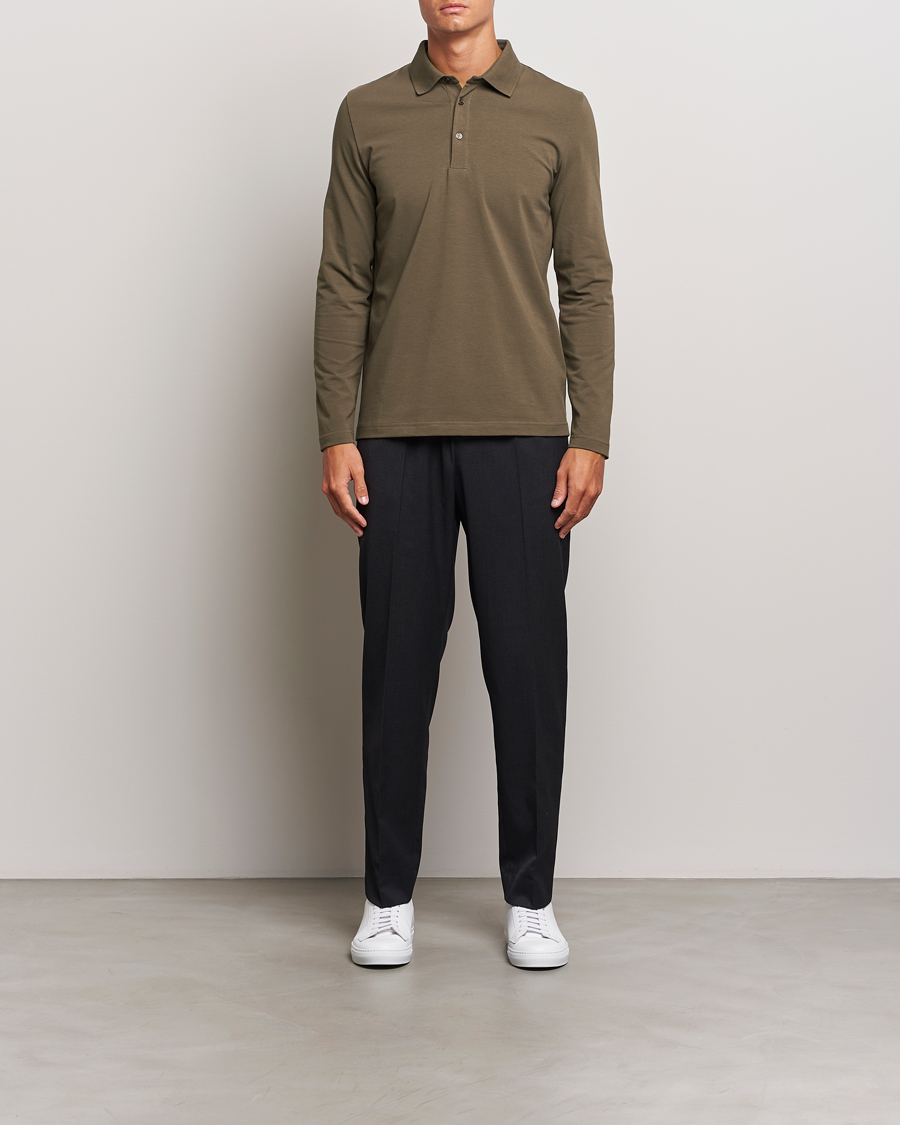 Herre | Gensere | Filippa K | Luke Lycra Poloshirt Dark Sage