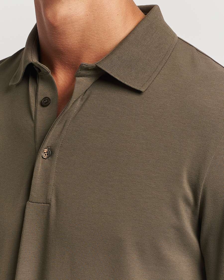 Herre | Gensere | Filippa K | Luke Lycra Poloshirt Dark Sage