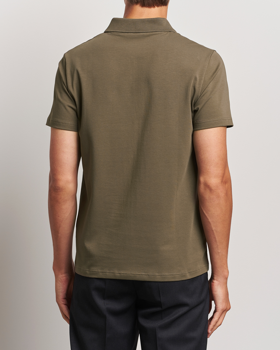 Herre | Pikéer | Filippa K | Soft Lycra Polo T-Shirt Dark Sage