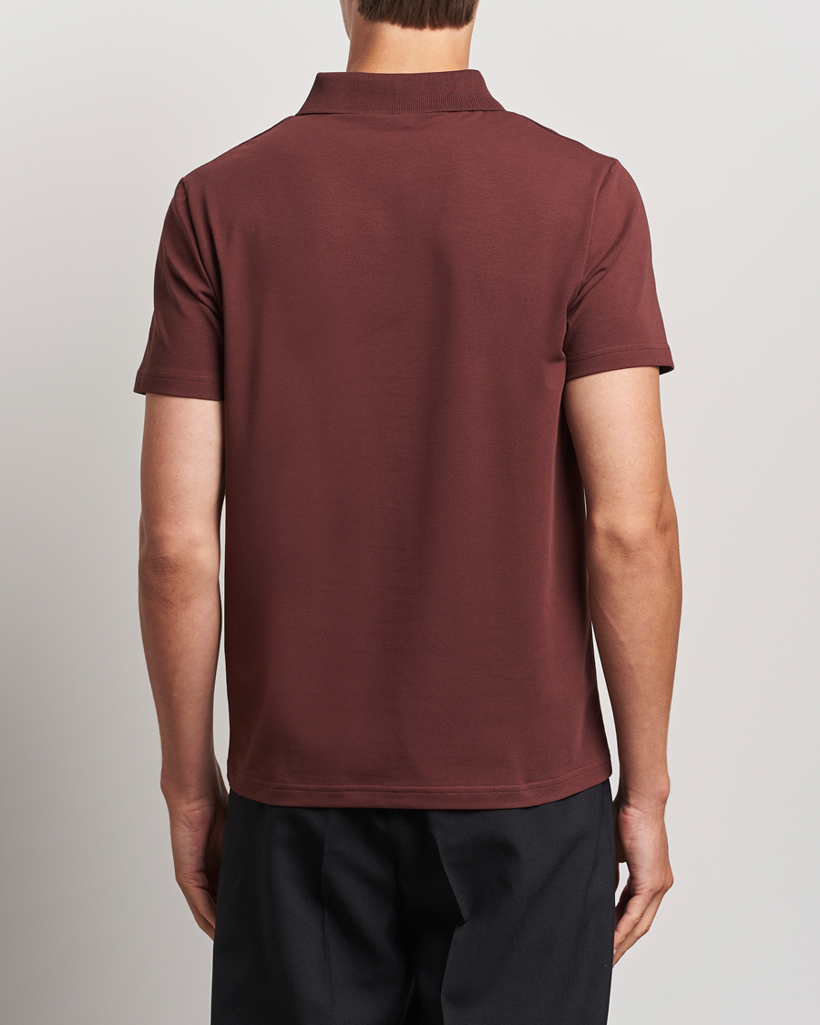 Herre | Pikéer | Filippa K | Soft Lycra Polo T-Shirt Mahogany Brown