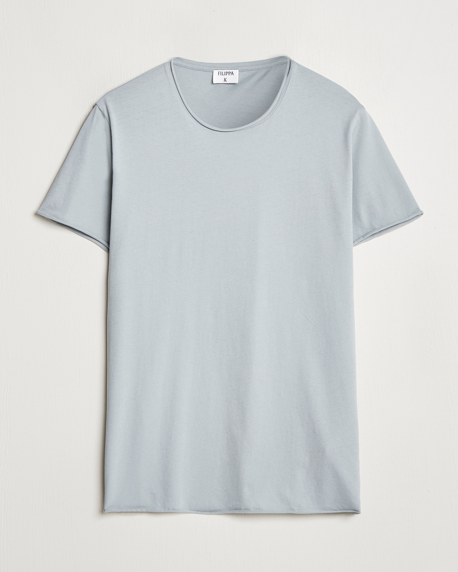 Herre | T-Shirts | Filippa K | Roll Neck Crew Neck T-Shirt Thunderstorm