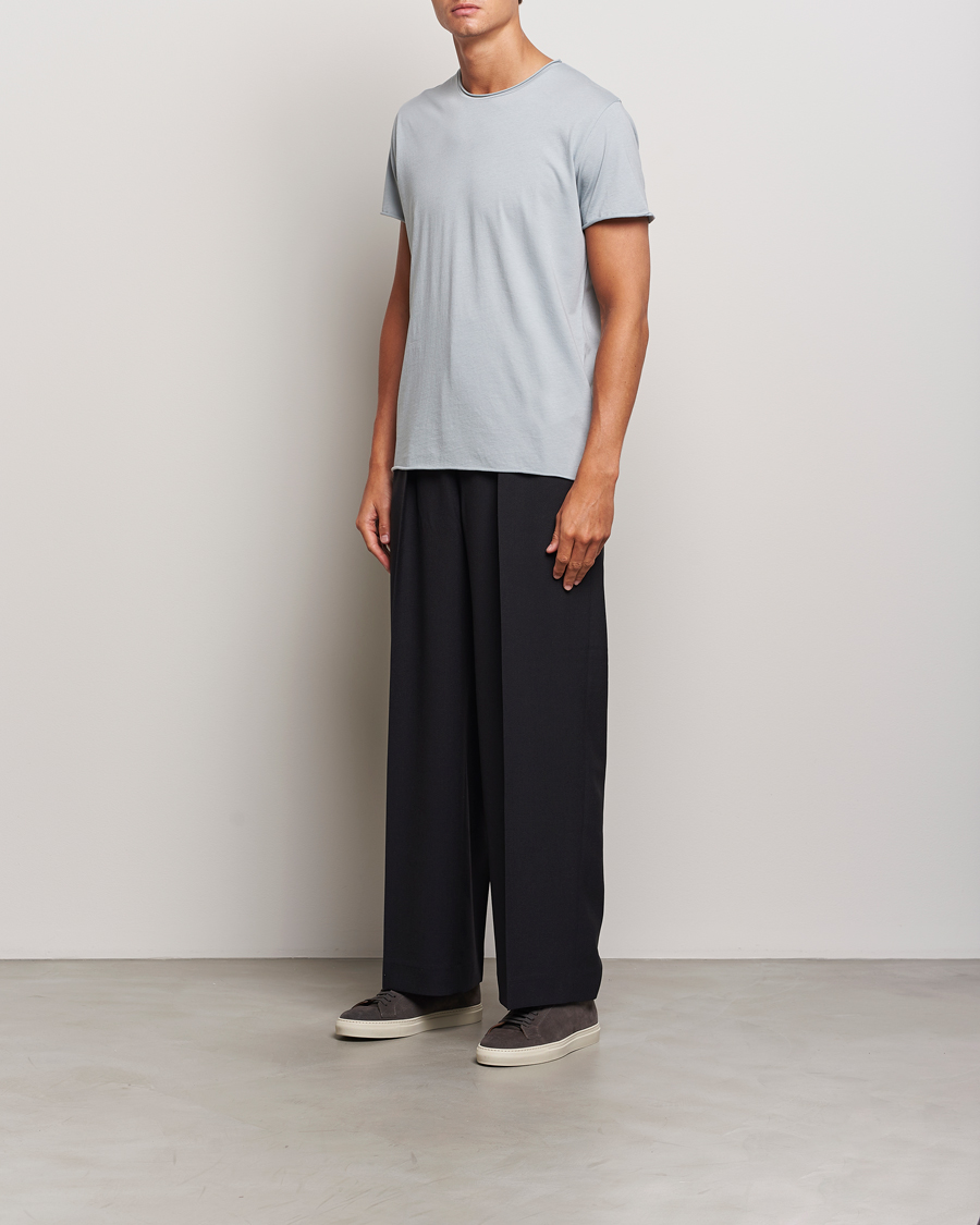 Herre | T-Shirts | Filippa K | Roll Neck Crew Neck T-Shirt Thunderstorm
