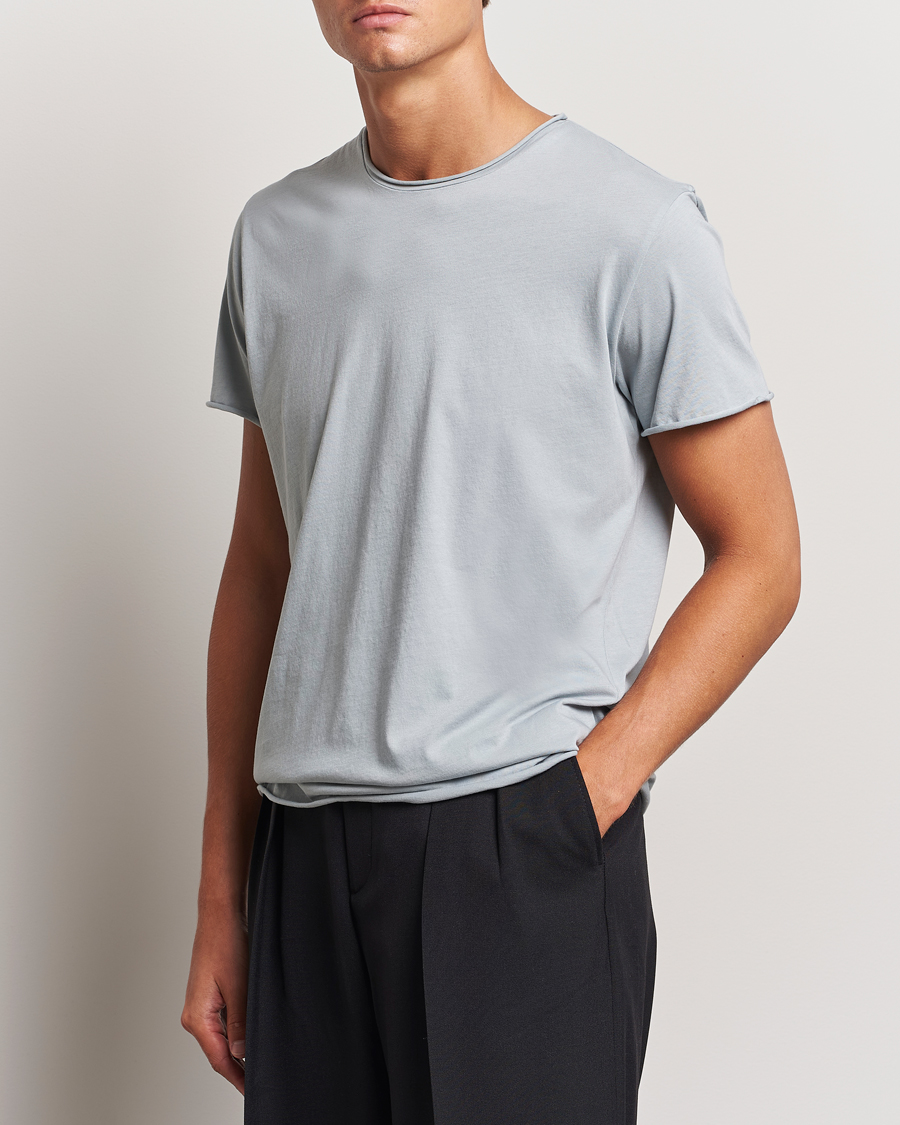 Herre | T-Shirts | Filippa K | Roll Neck Crew Neck T-Shirt Thunderstorm