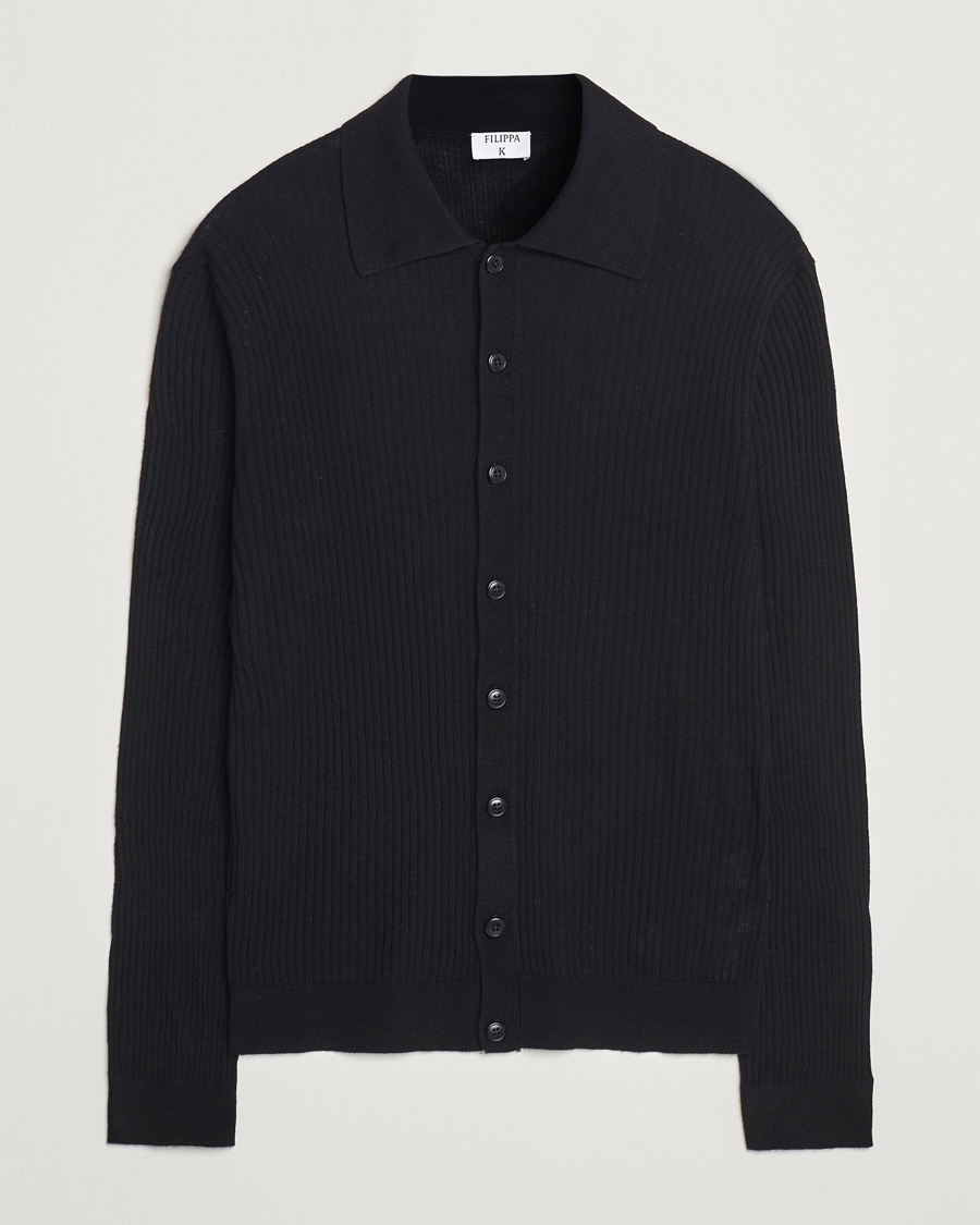 Herre | Gensere | Filippa K | Light Knitted Cardigan Black