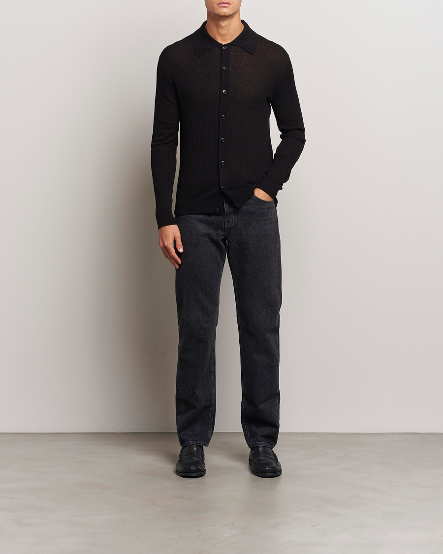 Herre | Gensere | Filippa K | Light Knitted Cardigan Black