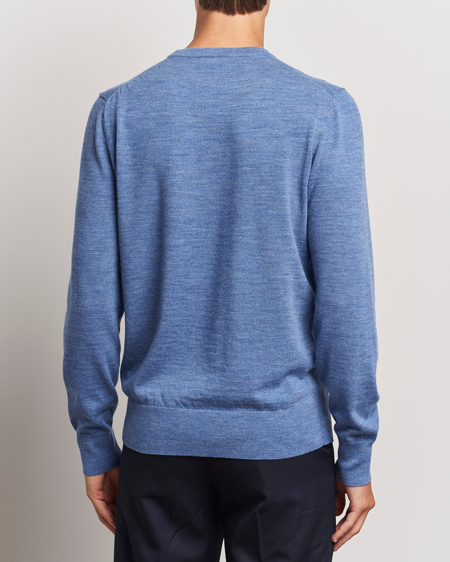 Herre | Gensere | Filippa K | Merino Round Neck Sweater Blue Melange