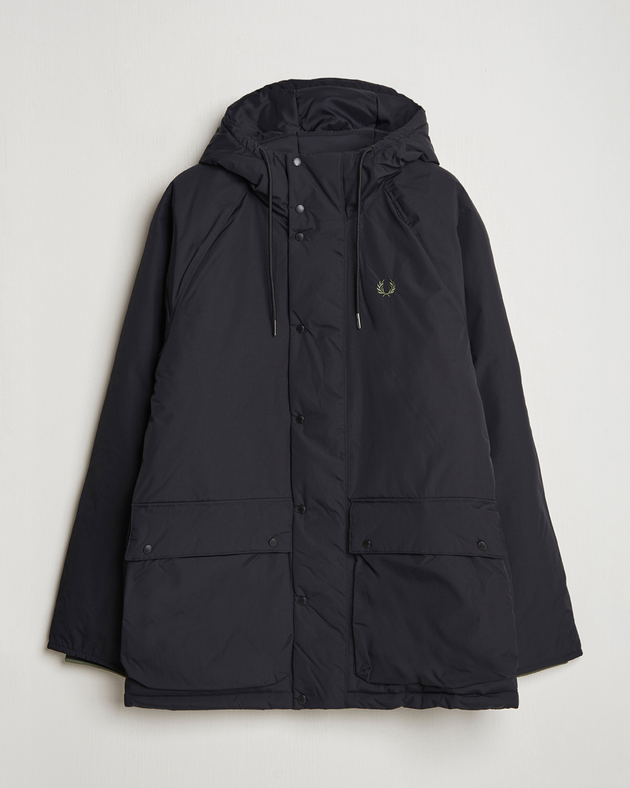 Herre | Jakker | Fred Perry | Padded Zip Through Parka Black