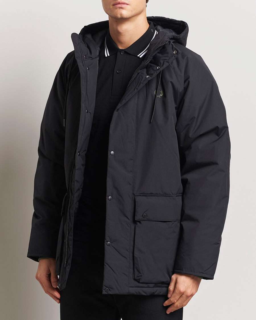 Herre | Jakker | Fred Perry | Padded Zip Through Parka Black
