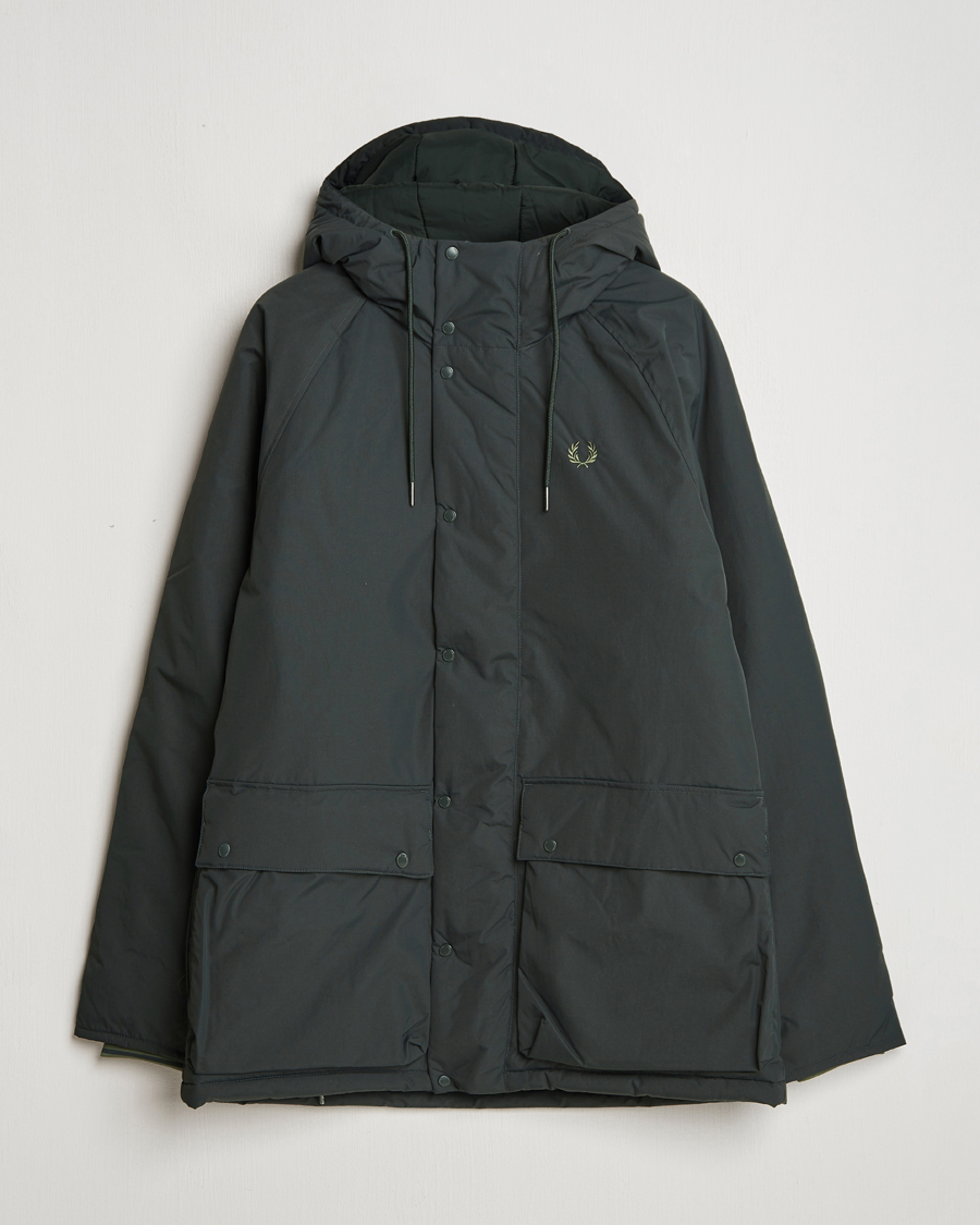 Herre | Jakker | Fred Perry | Padded Zip Through Parka Night Green