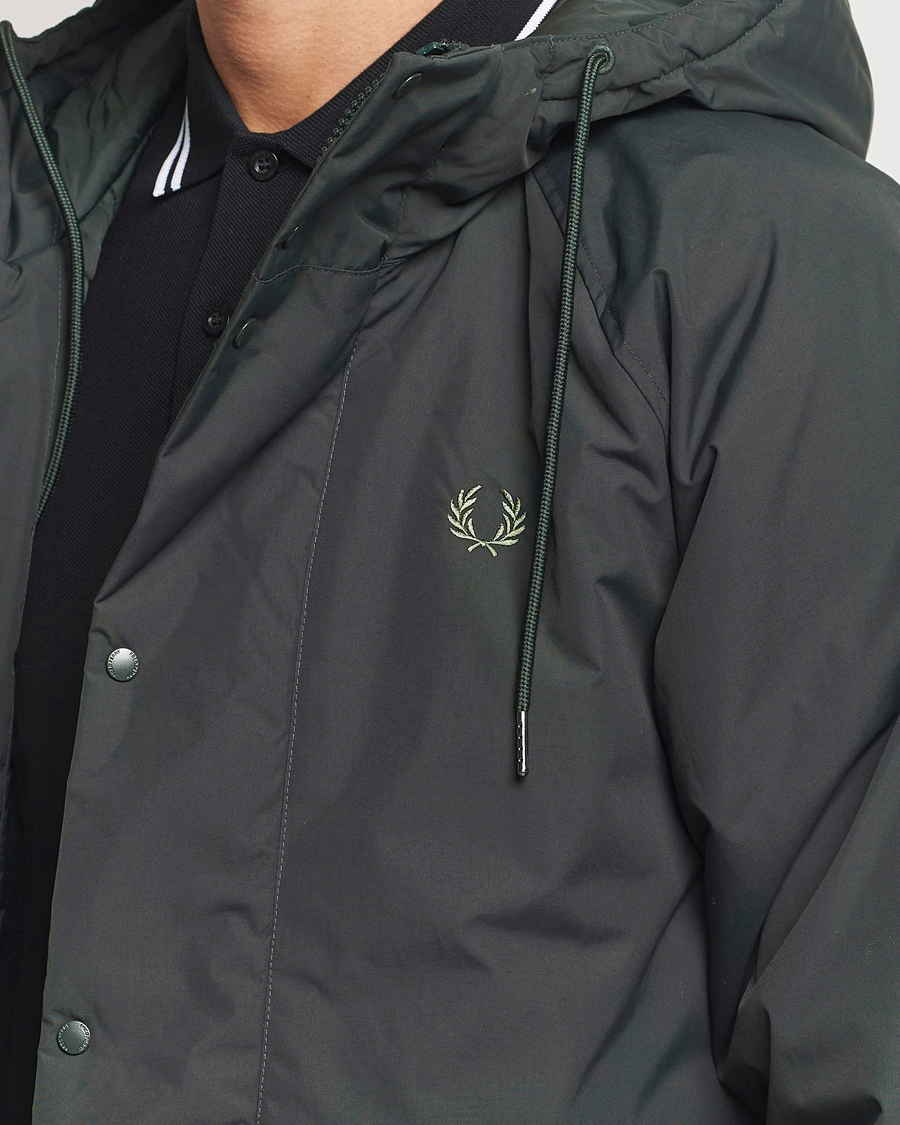 Herre | Jakker | Fred Perry | Padded Zip Through Parka Night Green